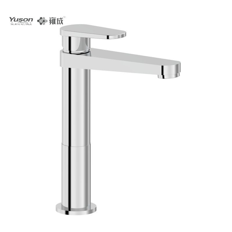 3338-31 Torneira de latão monocomando montada no convés misturador de bacia alta de água quente e fria