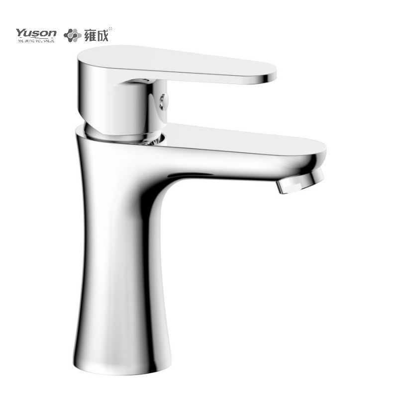 3377-30 Torneira de latão monocomando misturador para bacia de água quente e fria montada no convés